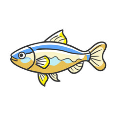 celestial pearl danio fish icon, celestial pearl danio fish vector illustration-simple illustration of celestial pearl danio fish, perfect for celestial pearl danio fish logos and icons