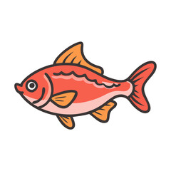 cherry barb fish icon, cherry barb fish vector illustration-simple illustration of cherry barb fish, perfect for cherry barb fish logos and icons