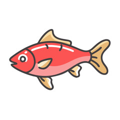 cherry barb fish icon, cherry barb fish vector illustration-simple illustration of cherry barb fish, perfect for cherry barb fish logos and icons