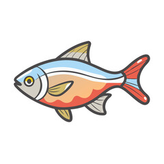 congo tetra fish icon, congo tetra fish vector illustration-simple illustration of congo tetra fish, perfect for congo tetra fish logos and icons
