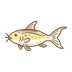 corydoras catfish icon, corydoras catfish vector illustration-simple illustration of corydoras catfish, perfect for corydoras catfish logos and icons