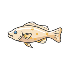 dwarf cichlid fish icon, dwarf cichlid fish vector illustration-simple illustration of dwarf cichlid fish, perfect for dwarf cichlid fish logos and icons