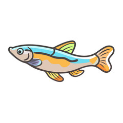 endler s livebearer fish icon, endler s livebearer fish vector illustration-simple illustration of endler s livebearer fish, perfect for endler s livebearer fish logos and icons