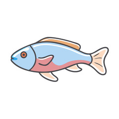 kribensis fish icon, kribensis fish vector illustration-simple illustration of kribensis fish, perfect for kribensis fish logos and icons