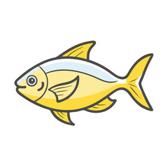 lemon tetra fish icon, lemon tetra fish vector illustration-simple illustration of lemon tetra fish, perfect for lemon tetra fish logos and icons