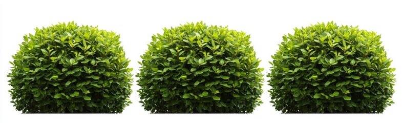 Obraz premium A solitary Buxus sempervirens, or evergreen round bush, is displayed against a clear, transparent backdrop