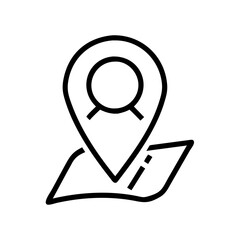 Location marker icon on map illustration