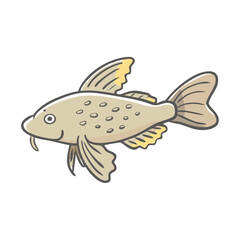 plecostomus fish icon, plecostomus fish vector illustration-simple illustration of plecostomus fish, perfect for plecostomus fish logos and icons