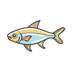 rummy nose tetra fish icon, rummy nose tetra fish vector illustration-simple illustration of rummy nose tetra fish, perfect for rummy nose tetra fish logos and icons