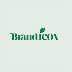 green company logo, green color leaf with a brand name text