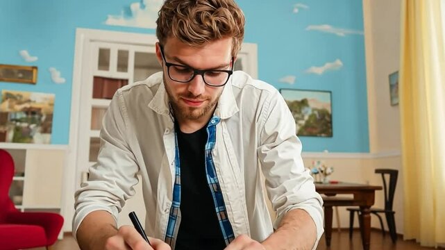 A mathematician solving combinatorics problems, visualizing complex number patterns
