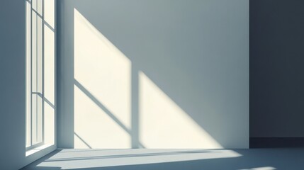 Obraz premium Empty minimalist room with gray wall on background illustration