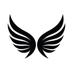 bird wings logo vector art illustration