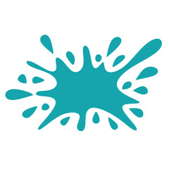 blue paint splashes, blue ink blot