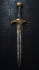 Blacksmith Forged Blade Weapon Steel Medieval Warrior Sword Hero Artifact Photo