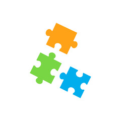 World Autism Awareness Day colorful Puzzle icon