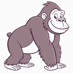 Obraz premium Gorilla Vector Illustration – Colorful Game Bird animals Clipart, Hunting Logo, Wildlife Art, Rural Countryside Drawing, Ornamental Feathers, Nature Design 