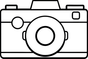 camera icon concept thin line style vector