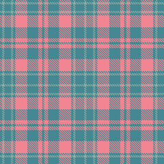 Plaid pattern seamless. Muted deep aqua & Dark blush pink Tartan Textile Design. 