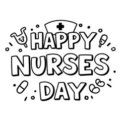 Fototapeta premium Happy Nurses Day Graphic