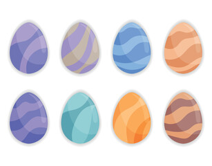 Wavy Pattern Soft Colored Eggs