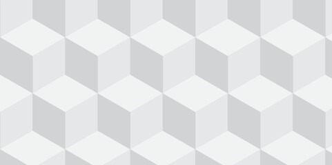 White and gray cubes vector art background. Geometric tiles and mosaic creative stylish seamless pattern block cube background. minimal hexagon Cubes mosaic shape vector design