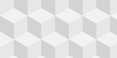 White and gray cubes vector art background. Geometric tiles and mosaic creative stylish seamless pattern block cube background. minimal hexagon Cubes mosaic shape vector design
