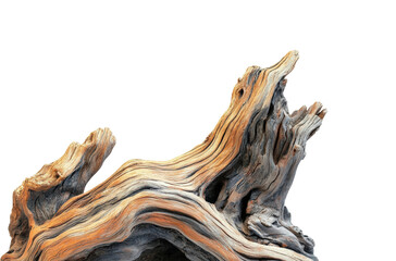 Driftwood sculptures nature isolated on transparent background, png