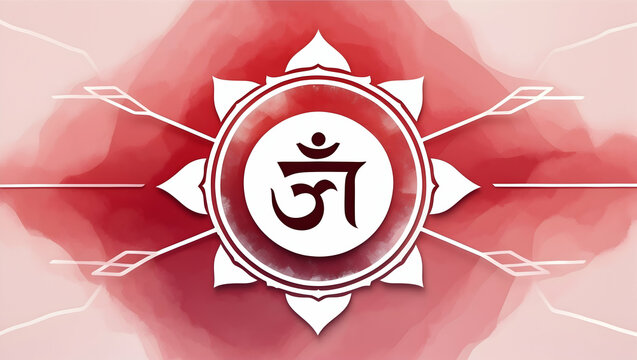 7 Chakras A centered composition showcasing the Root Chakra symbol with a square and inverted triangle, surrounded by an intricate mandala of lotus petals (8)