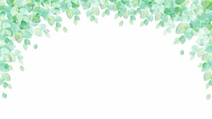 透明感のある新緑のフレームイメージ