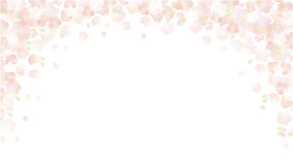 透明感のある桜のフレームイメージ