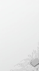 Fototapeta premium Circuit Board: Grey Tech, Innovation & Microchip Design - High-Tech Background for Electronics, Computing & Engineering Projects