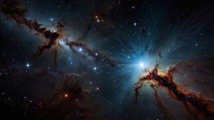 Fototapeta premium northern lights in space