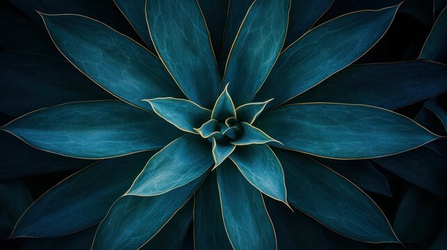 Deep teal succulent rosette