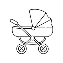 stroller icon, stroller vector illustration-simple illustration of stroller, perfect for stroller logos and icons