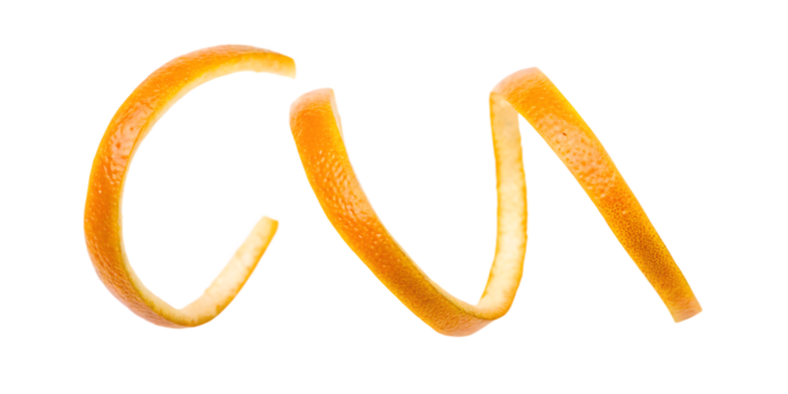 red grapefruit peels isolated on white background PNG. GENERATIVE AI