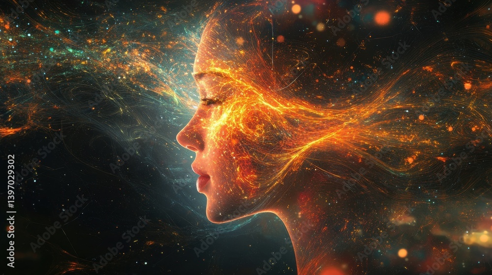 Poster digital background perfect for tech processes, neural networks, artificial intelligence, data transf
