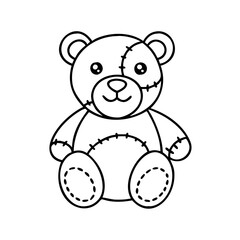 stuffed animal icon, stuffed animal vector illustration-simple illustration of stuffed animal, perfect for stuffed animal logos and icons