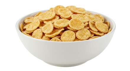 Isolated Bowl of Corn Flakes