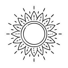 sun icon, sun vector illustration-simple illustration of sun, perfect for sun logos and icons