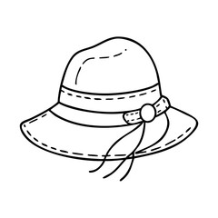 sun hat icon, sun hat vector illustration-simple illustration of sun hat, perfect for sun hat logos and icons