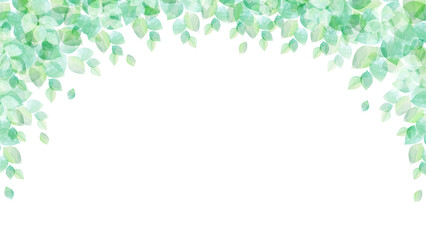 透明感のある新緑のフレームイメージ