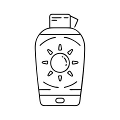 sun lotion bottle icon, sun lotion bottle vector illustration-simple illustration of sun lotion bottle, perfect for sun lotion bottle logos and icons