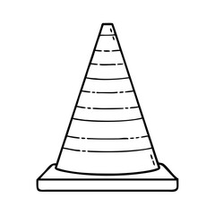 traffic cone icon, traffic cone vector illustration-simple illustration of traffic cone, perfect for traffic cone logos and icons