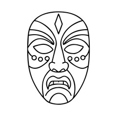 tribal mask icon, tribal mask vector illustration-simple illustration of tribal mask, perfect for tribal mask logos and icons