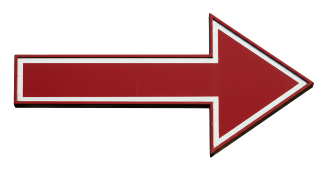 Isolated Red Arrow
