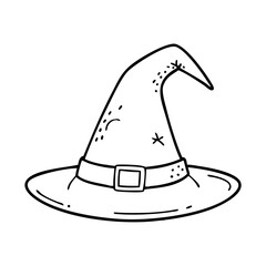witch hat icon, witch hat vector illustration-simple illustration of witch hat, perfect for witch hat logos and icons