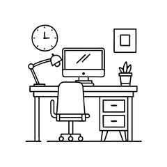 workspace decor icon, workspace decor vector illustration-simple illustration of workspace decor, perfect for workspace decor logos and icons