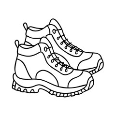 hiking shoes icon, hiking shoes vector illustration-simple illustration of hiking shoes, perfect for hiking shoes logos and icons
