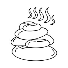 hot stones icon, hot stones vector illustration-simple illustration of hot stones, perfect for hot stones logos and icons